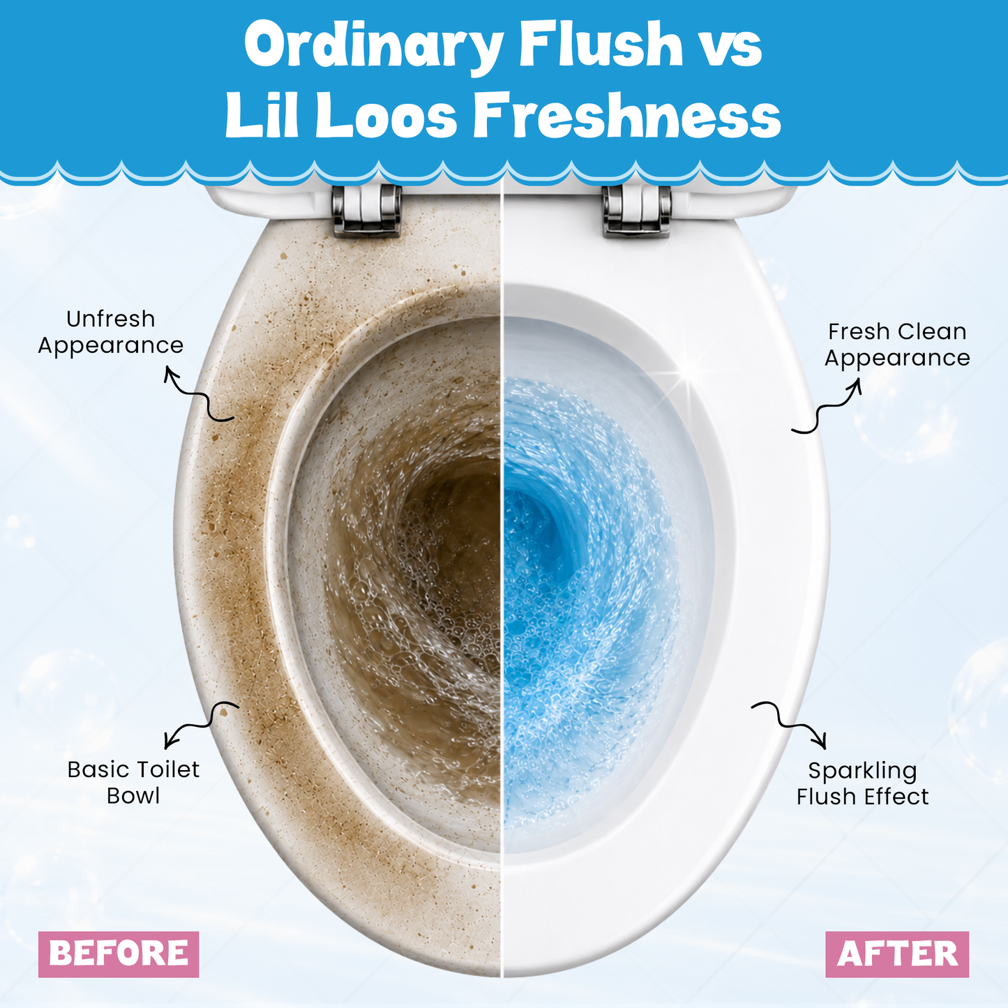 Eucalyptus Drop-In Toilet Bowl Bombs – 5 Pack | Cleans, Deodorizes & Colors Toilet Water