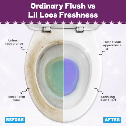 Lavender Toilet Tank Bomb Refills – 2 Pack | For Reusable Toilet Tank Caddy | Cleans, Deodorizes & Colors Toilet Water | Up to 30 Days Per Bomb