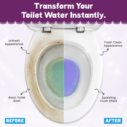 Lavender Reusable Toilet Tank Caddy with 1 Tank Bomb | Cleans, Deodorizes & Colors Toilet Water | Up to 30 Days Per Bomb