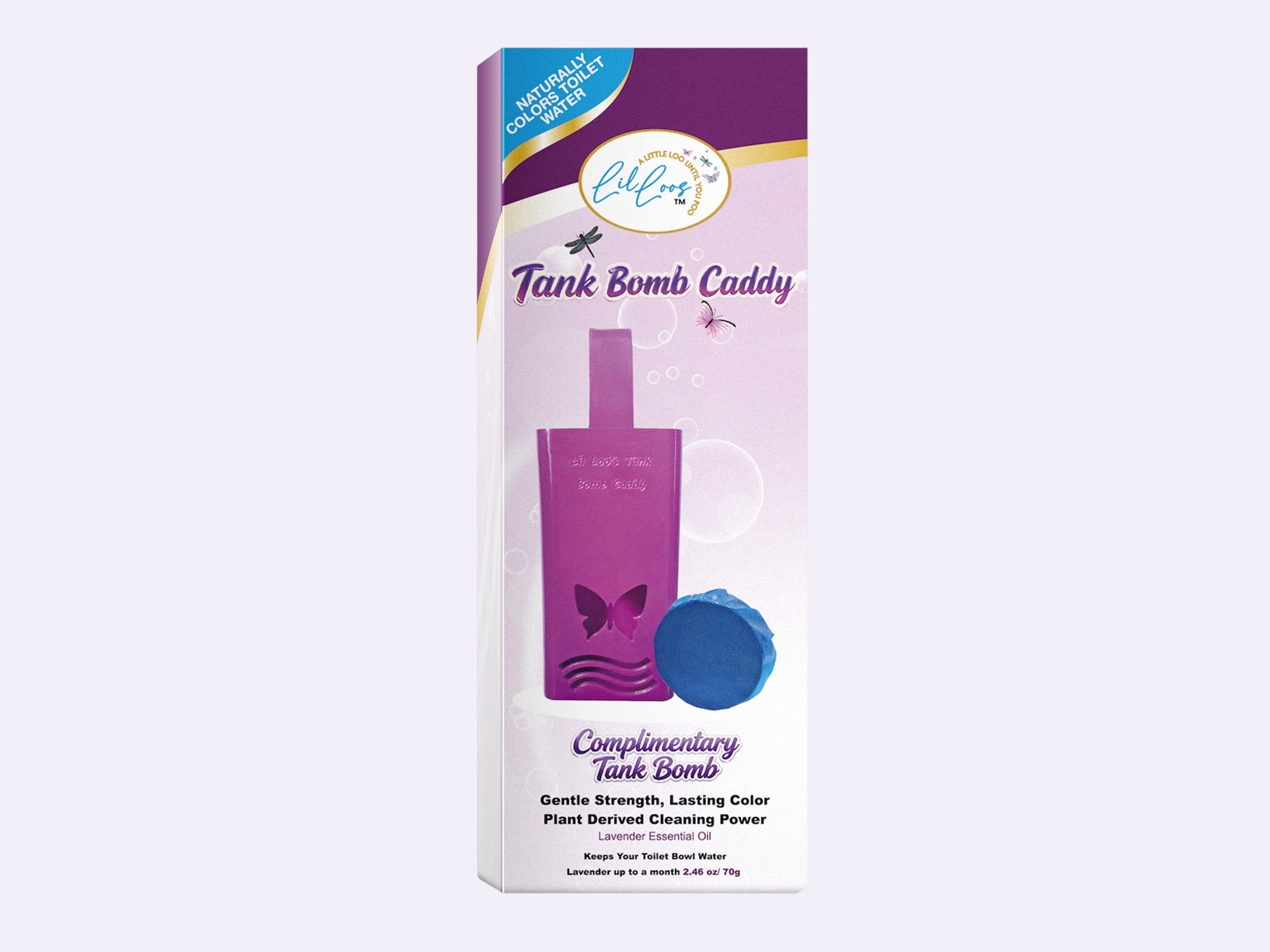70g Tank Bomb Caddy, Drop In Toilet Bowl Freshener – Lavender